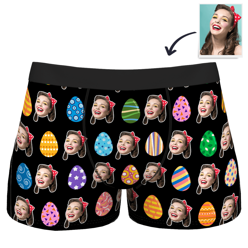 Easter Gift Boxer Brief with Face For Boyfriend - Easter Egg