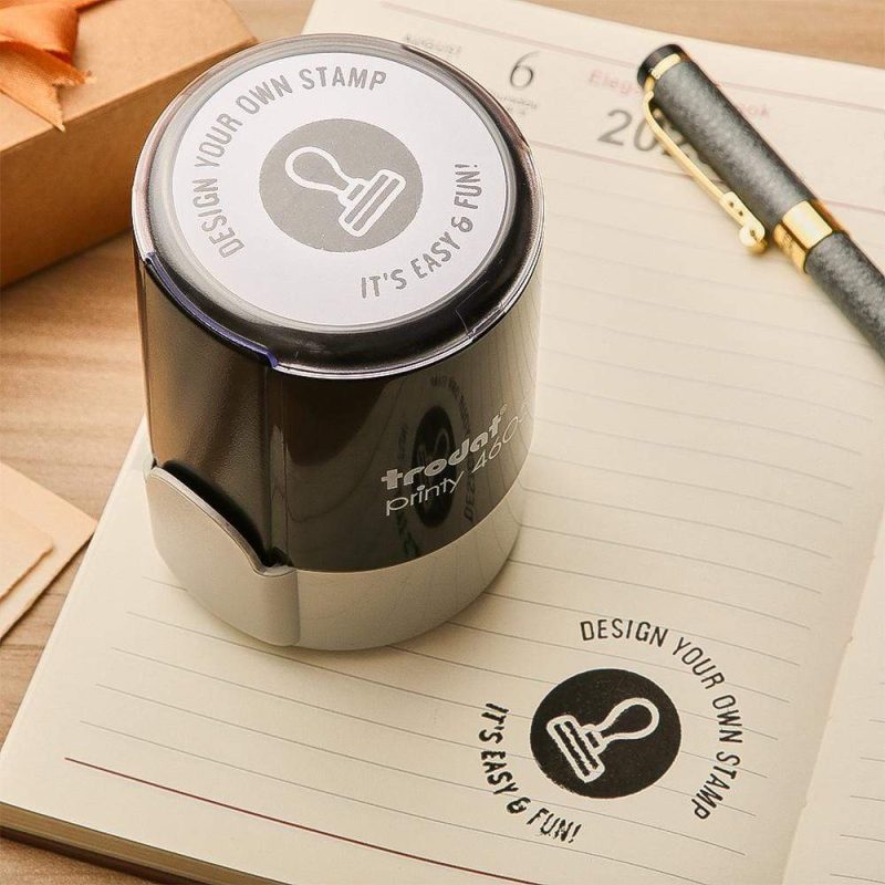 Custom Logo Stamp Round Self Inking Stamp Business Gifts