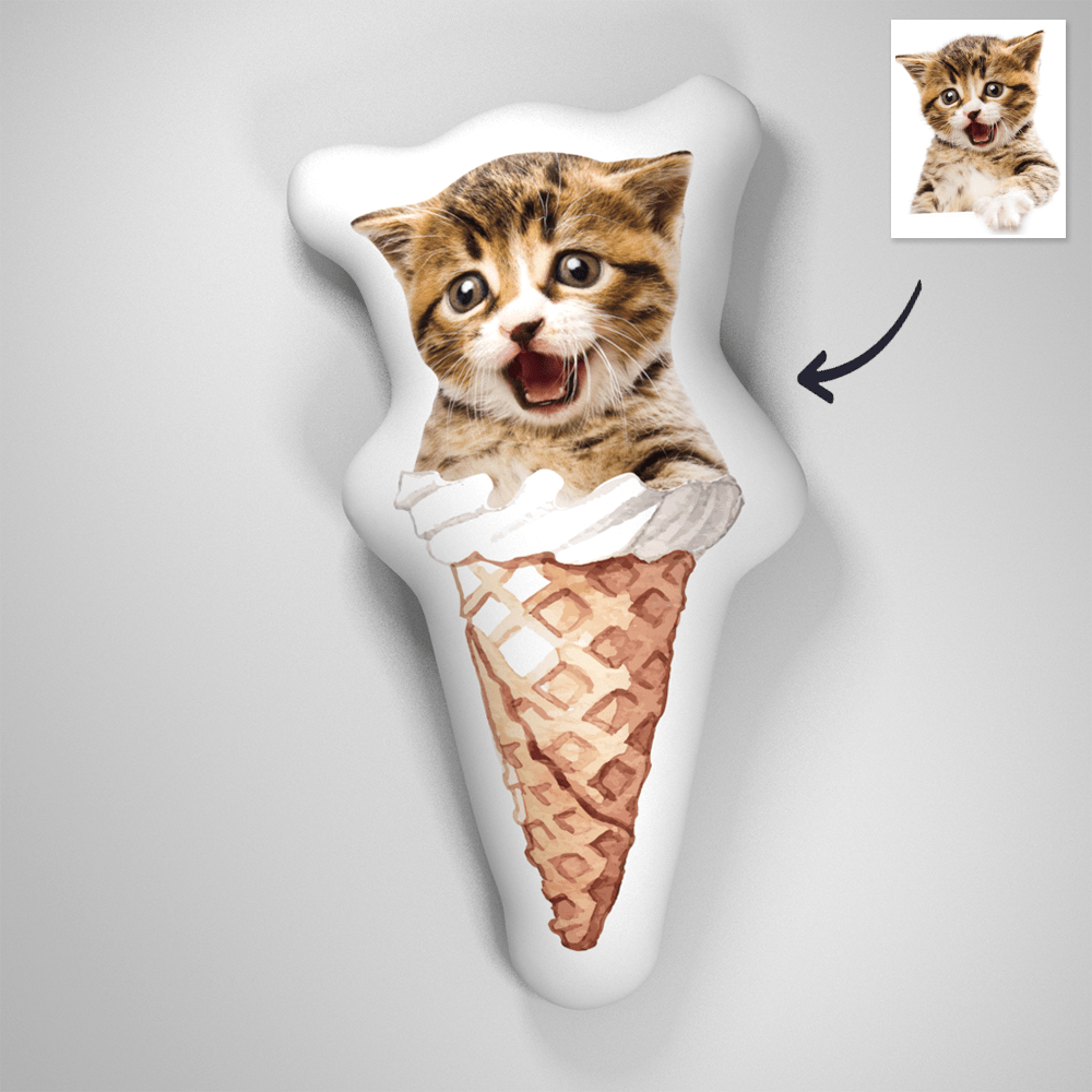 Ice Cream Dog 3D Portrait Personalized Pillow - Image 2