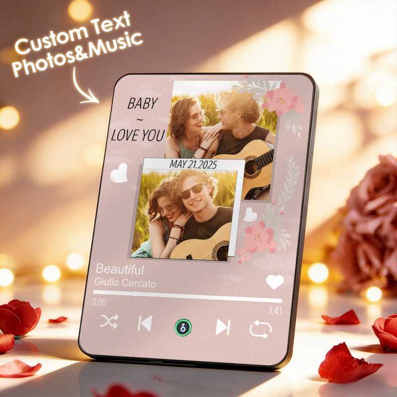Couple love gifts, musical plaques, personalized photo musical plaques, room anniversary gifts, gifts for wives, gifts for girlfriends
