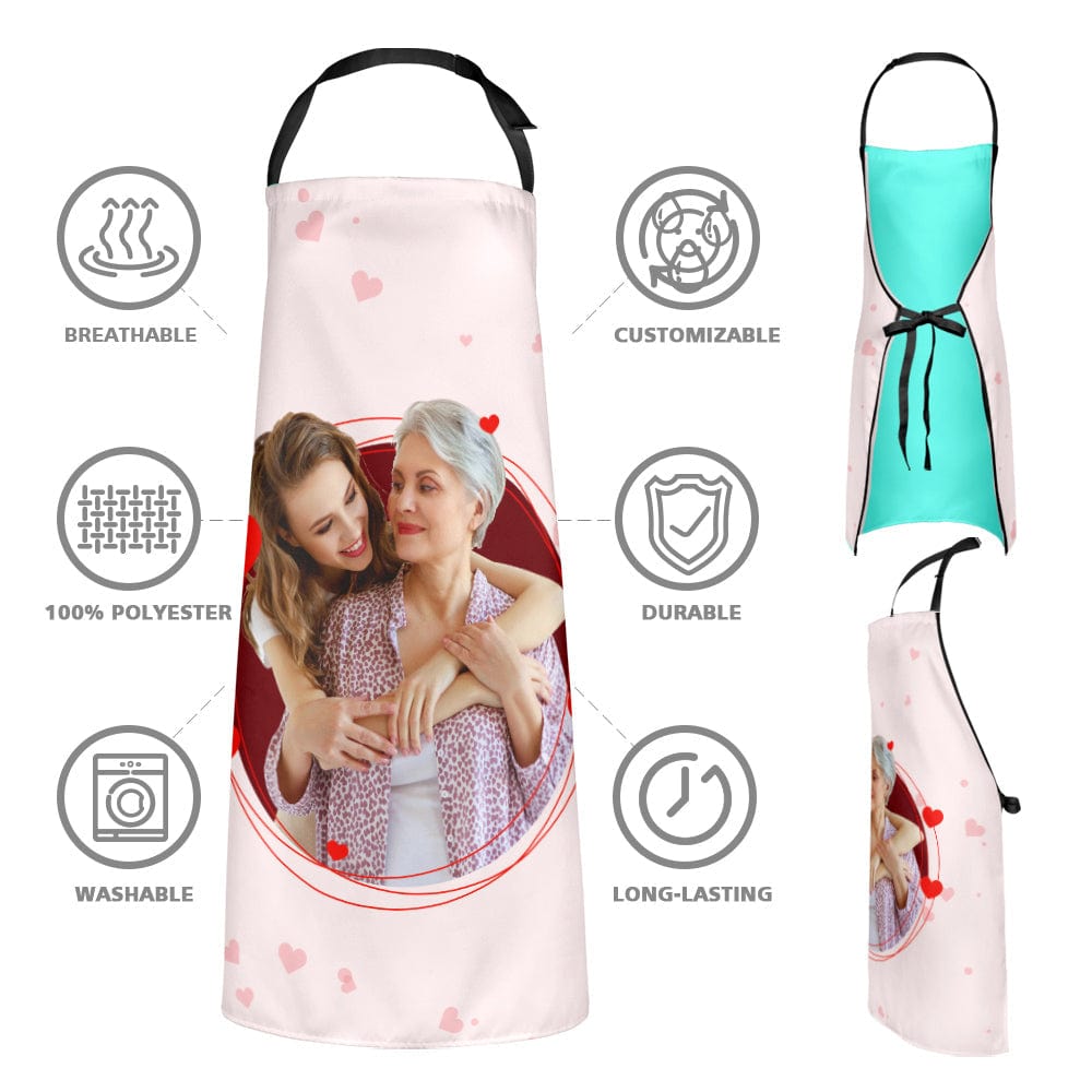 Custom Photo Apron Personalized Mother's Day Apron Gift for Mom - Image 2