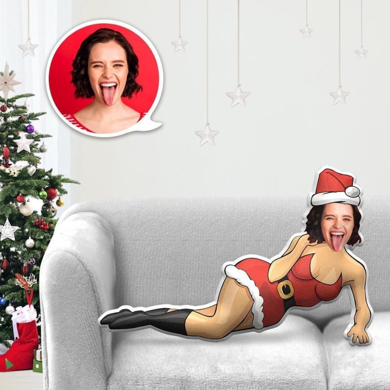 Custom Pillow Custom Face Pillows Sexy christmas female body Throw Pillow MiniMe Pillow Christmas Gift