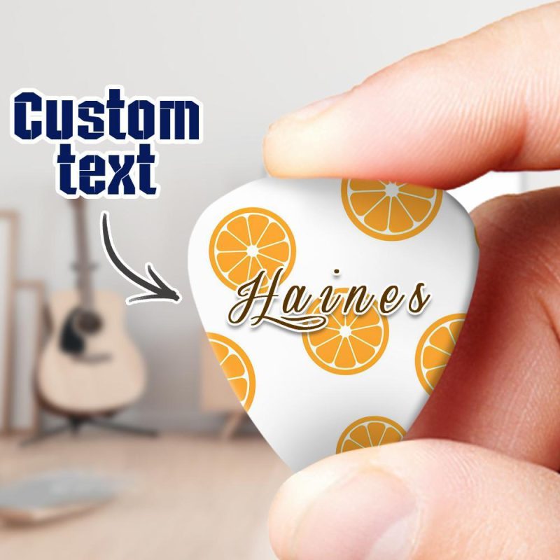 Orange Gift Custom Guitar Pick Gift For Boyfriend – 6pcs