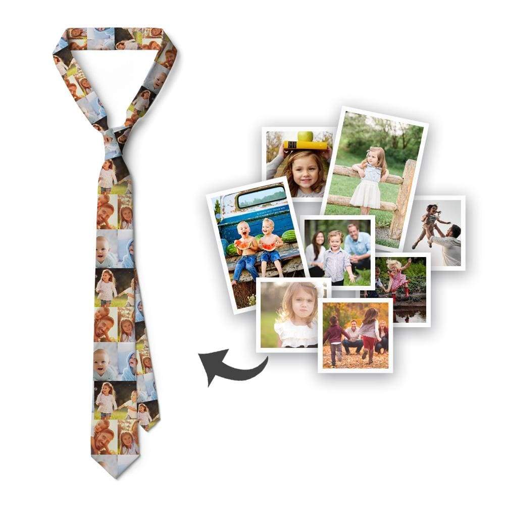 Father's Day Ties Personalized Photo Tie Pictute Collage Tie Fathers Day Gifts