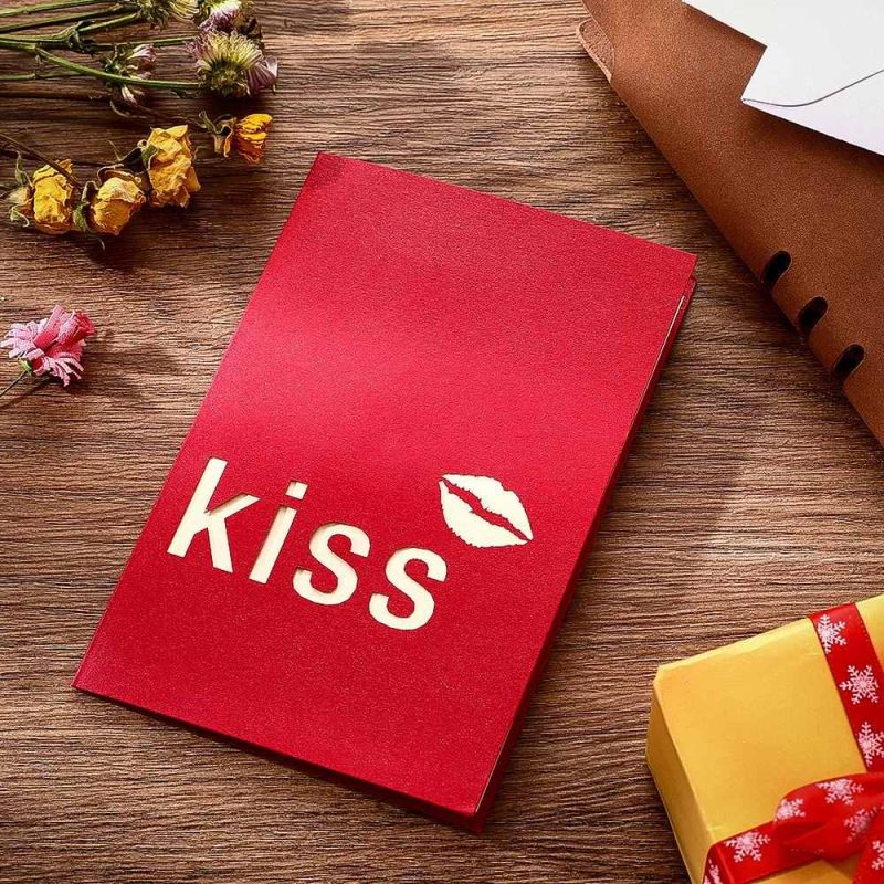 Pop Up Greeting Cards 3D Lips Gifts for Valentine’s Day