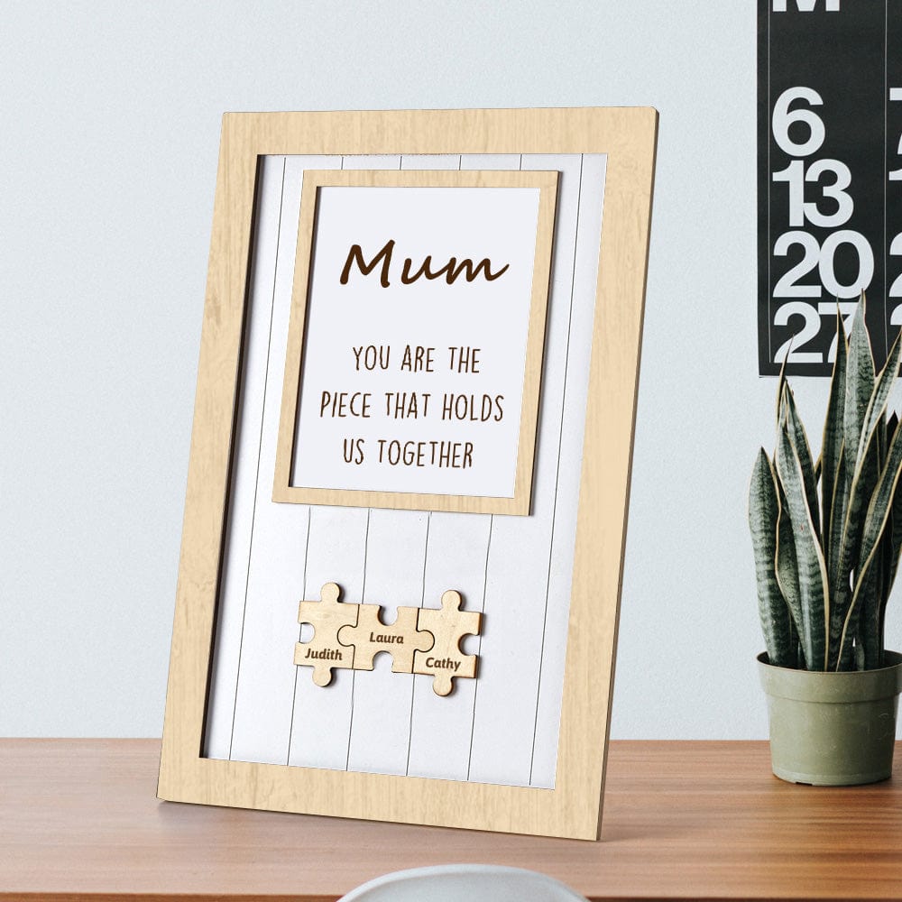 Custom Puzzle Sign Gifts for Mom You Are The Piece That Holds Us Together 3 Colors - Image 2