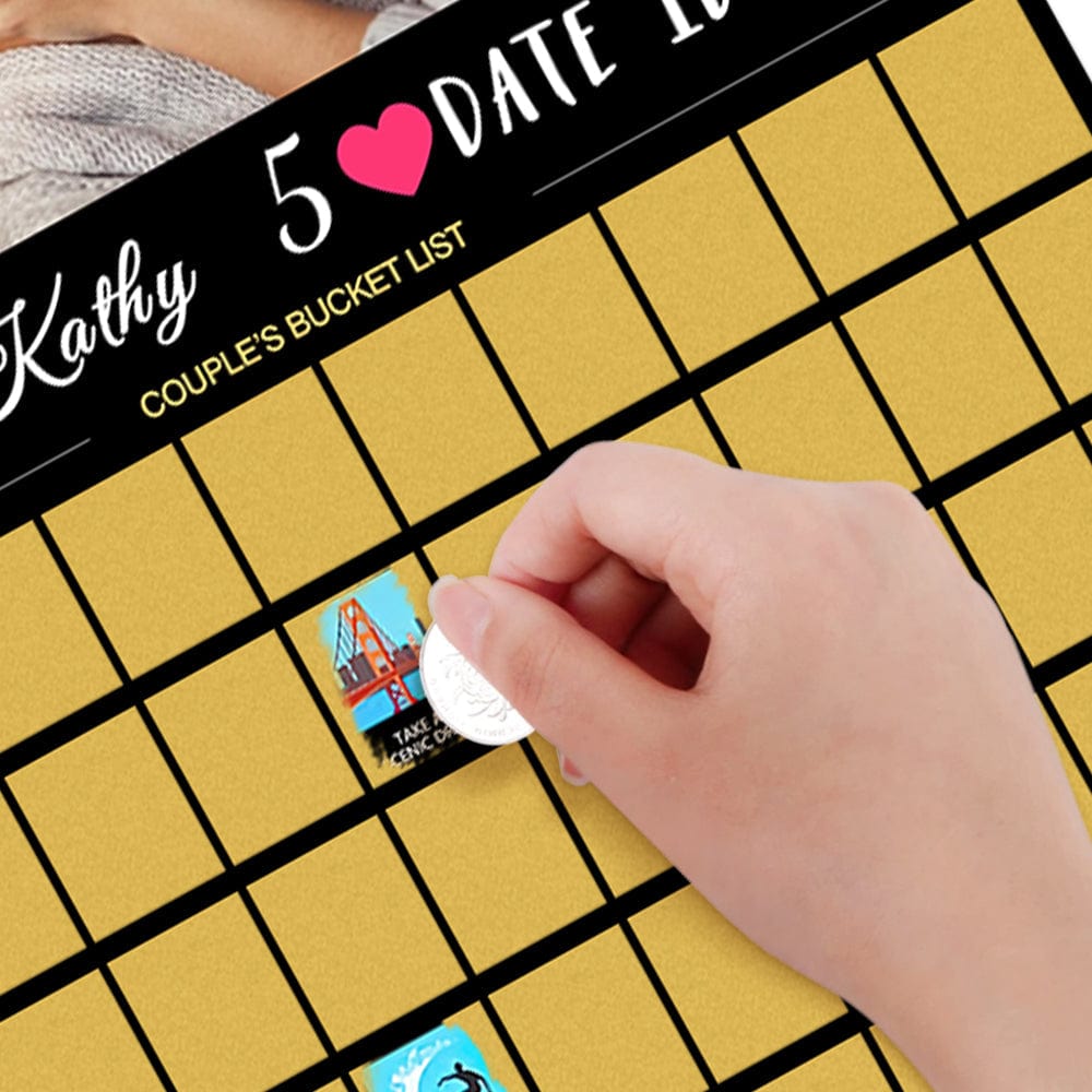 Personalised Scratch off Bucket list Custom Scratch off Poster Gift for Couple Wedding Gift Anniversary Gift - Image 2