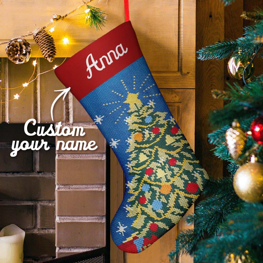 Custom Name Christmas Stockings Ornament Personalized Stocking Custom Name Christmas Stockings