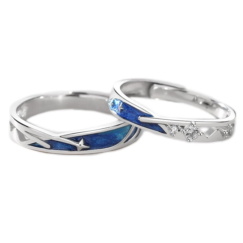 Meteor Star Couple Rings Matching Rings Adjustable Ring Jewelry Gift - Image 5