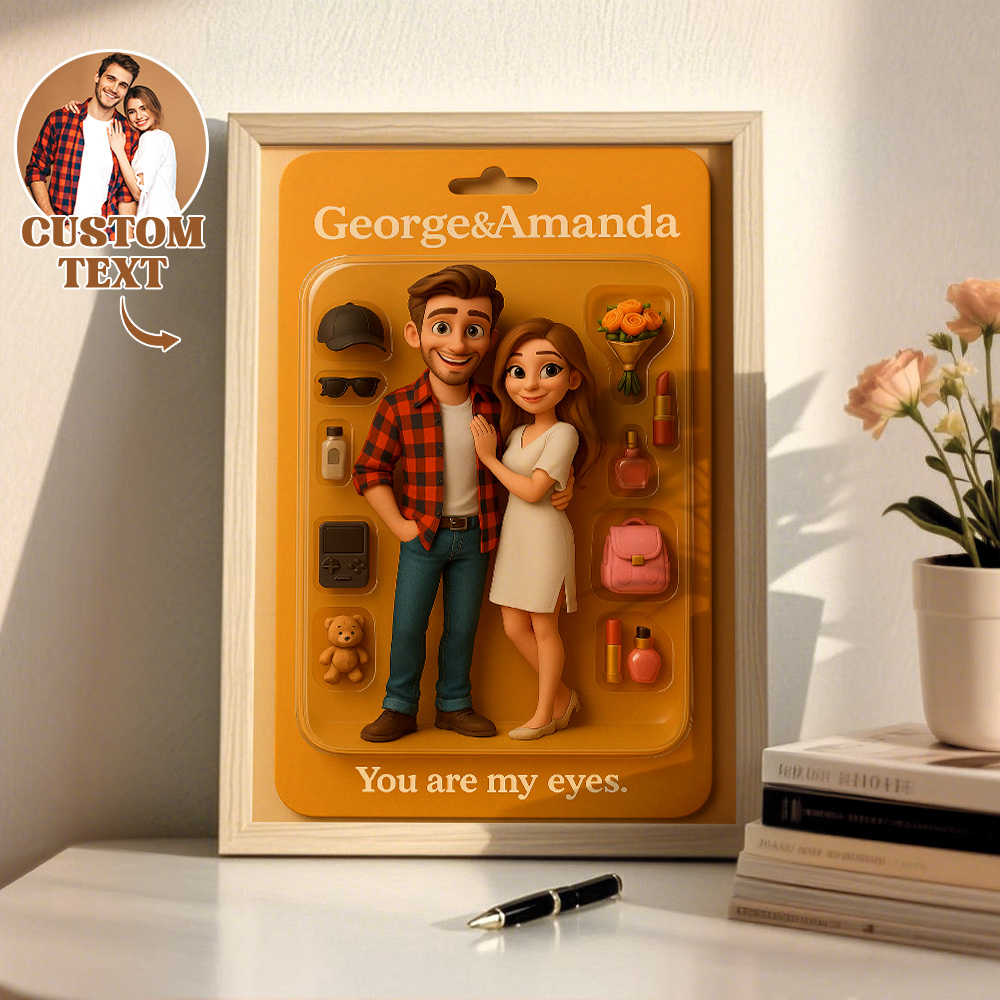 Custom Starter Pack Portrait, Personalized Portrait 3D Blister Toy Art, Custom Action Figure - Image 2