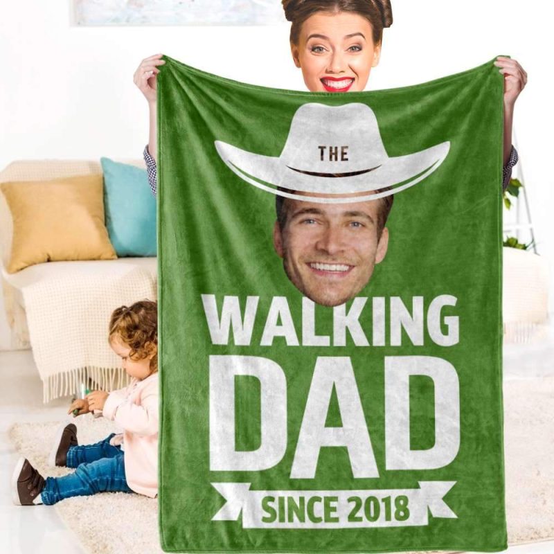 Father’s Day Blankets Custom Blanket Photo Blanket Keepsake Gifts for Dad – The Walking Dad