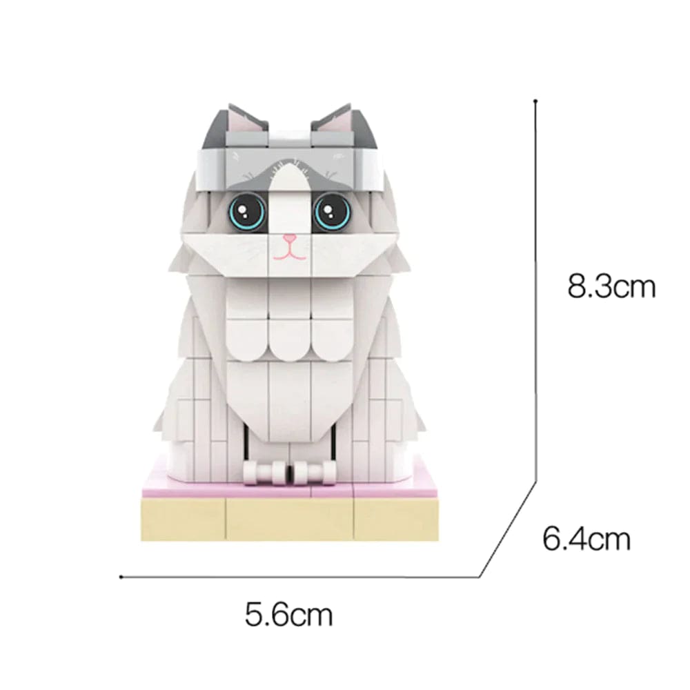 Custom Orange Cat Brick Figures Fully Body Customizable 1 Cat Photo Small Particle Block Customized Cat Only - Image 2