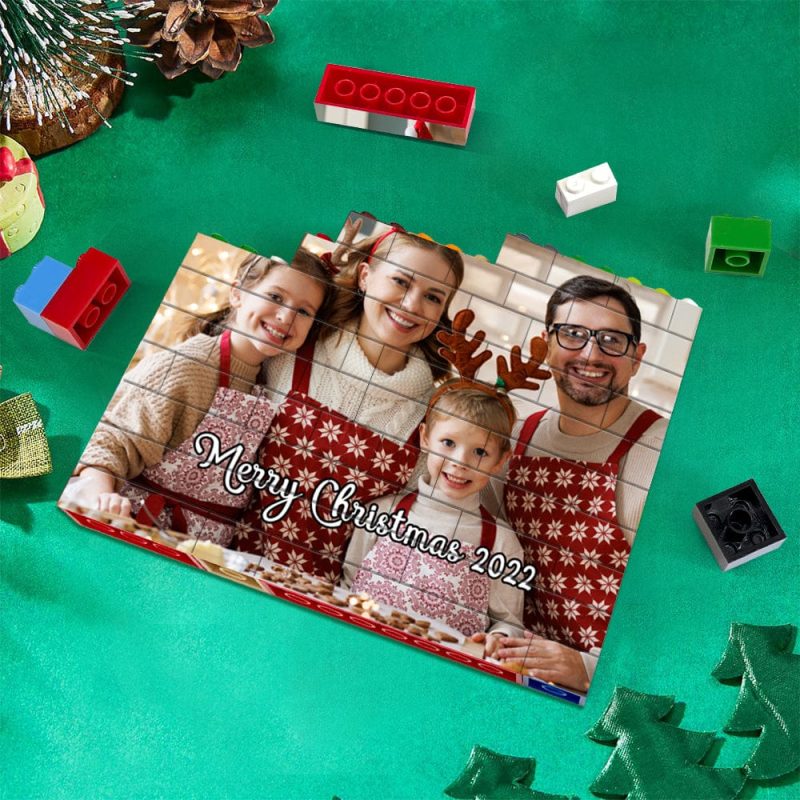 Personalised Colors Building Brick Custom Photo Block Puzzles Christmas Gifts for Family