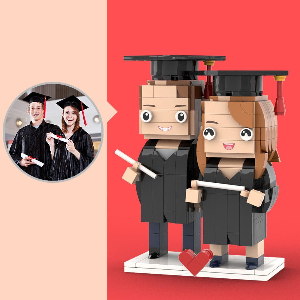 Customizable Fully Body 2 People Custom Brick Figures Personalized Graduation Gifts
