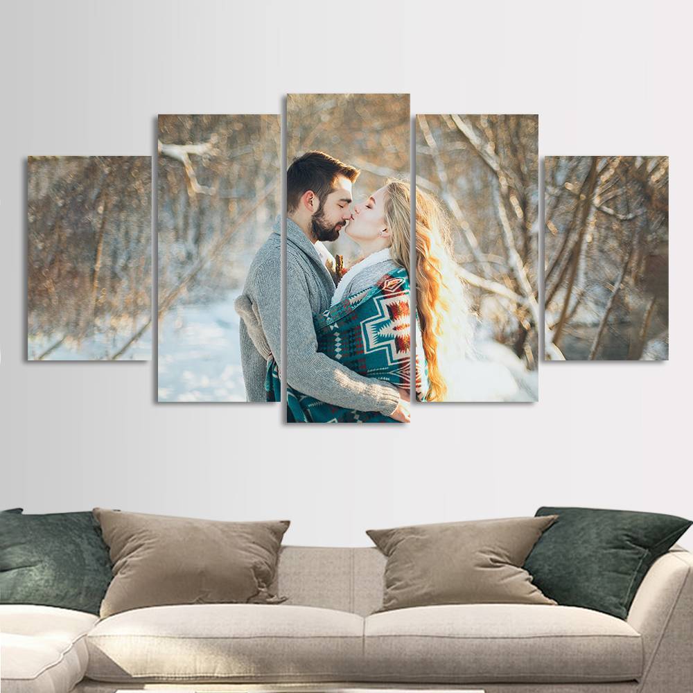 Anniversary Custom Canvas Print Family Gifts Living Room Gifts - 5pcs