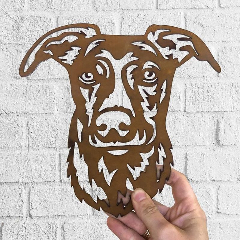 Dog Metal Wall Art Whelloppet Hanging Home Decor Puppy Pet
