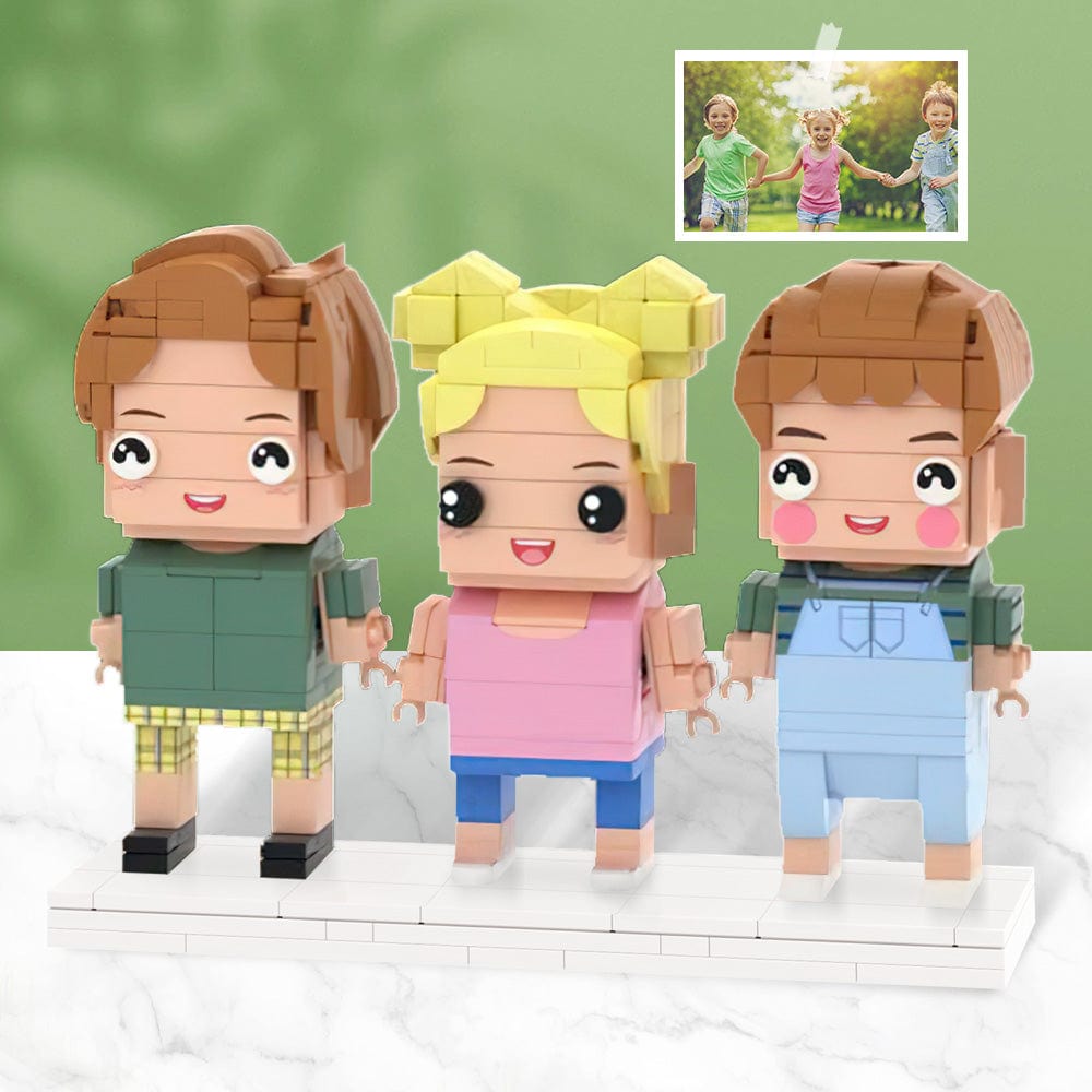 2023 Christmas Gifts Creative Children's Growth Record Full Body Customizable 3 People Custom Brick Figures Small Particle Block - Image 2