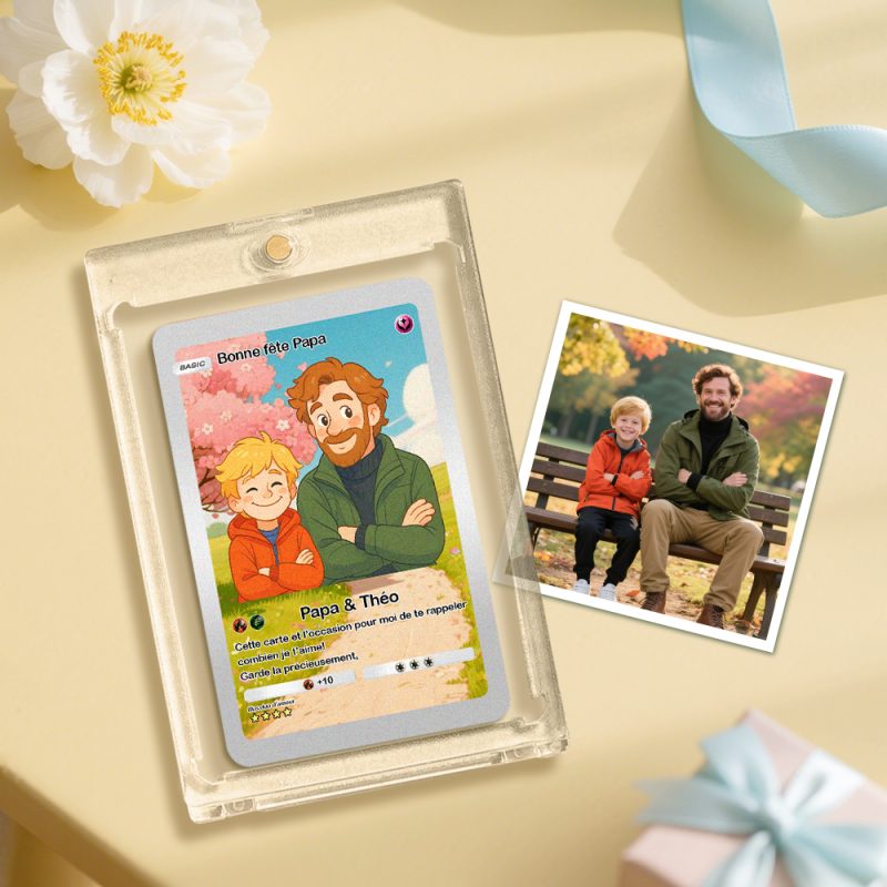 Custom Anime Card Personalized Anniversary Love Gift for Valentine’s Day or Birthday