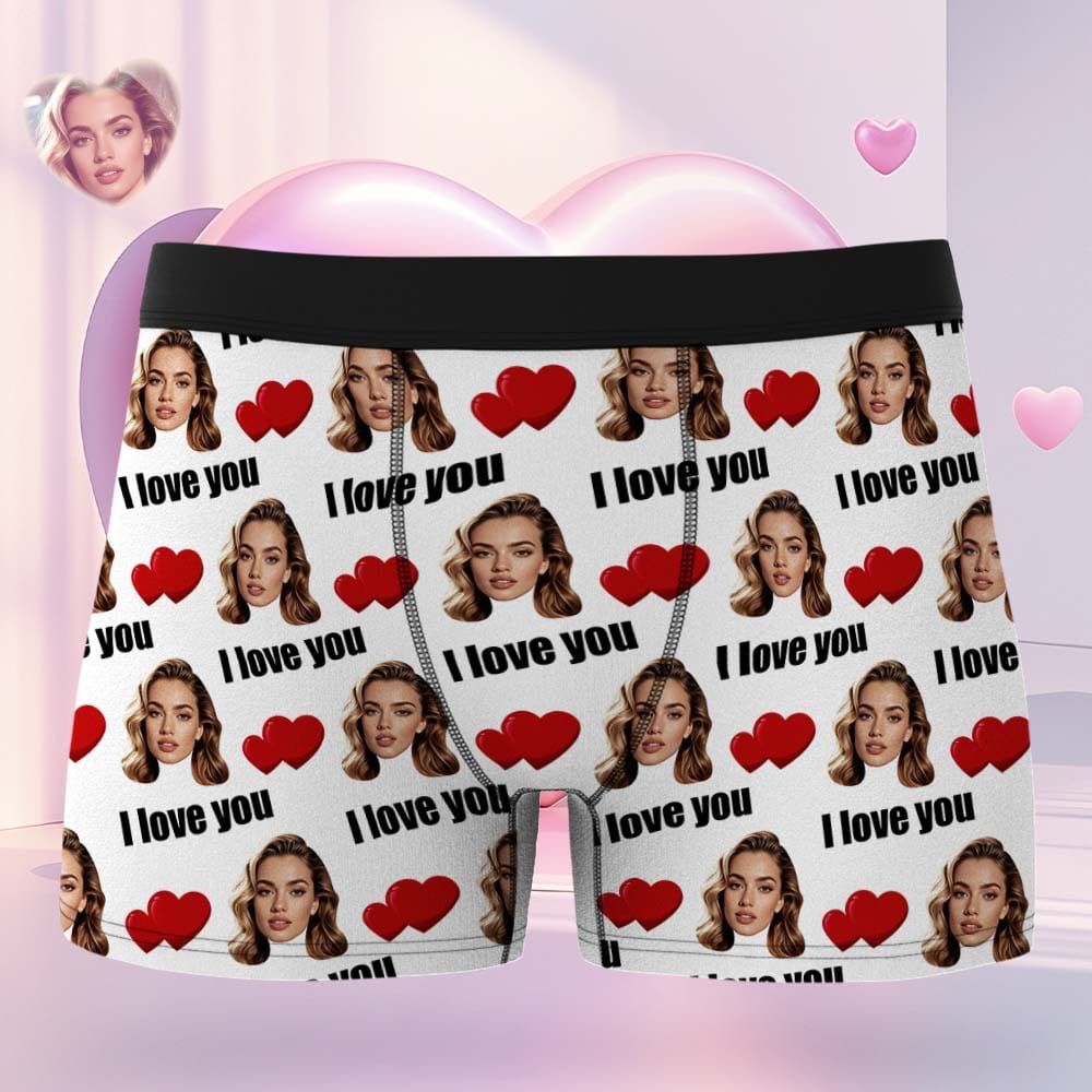 Custom Boxer Heart Underwear Birthday Gift Valentine's Day Gift for Him - 6 Colors - Image 2