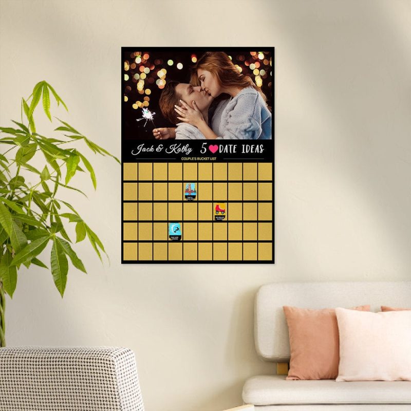 Personalised Scratch off Bucket list Custom Scratch off Poster Gift for Couple Wedding Gift Anniversary Gift