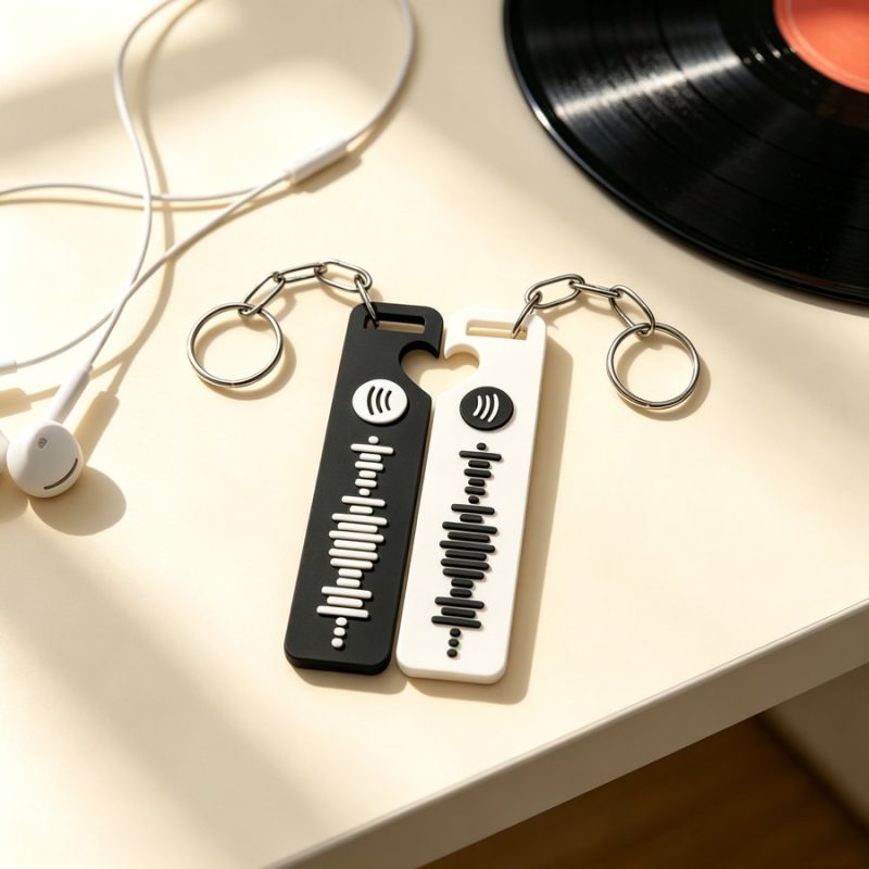 Personalized You And Me Spotify Code Keychain Custom Music Keyring Scannable Song Keychain Gifts For  Couple