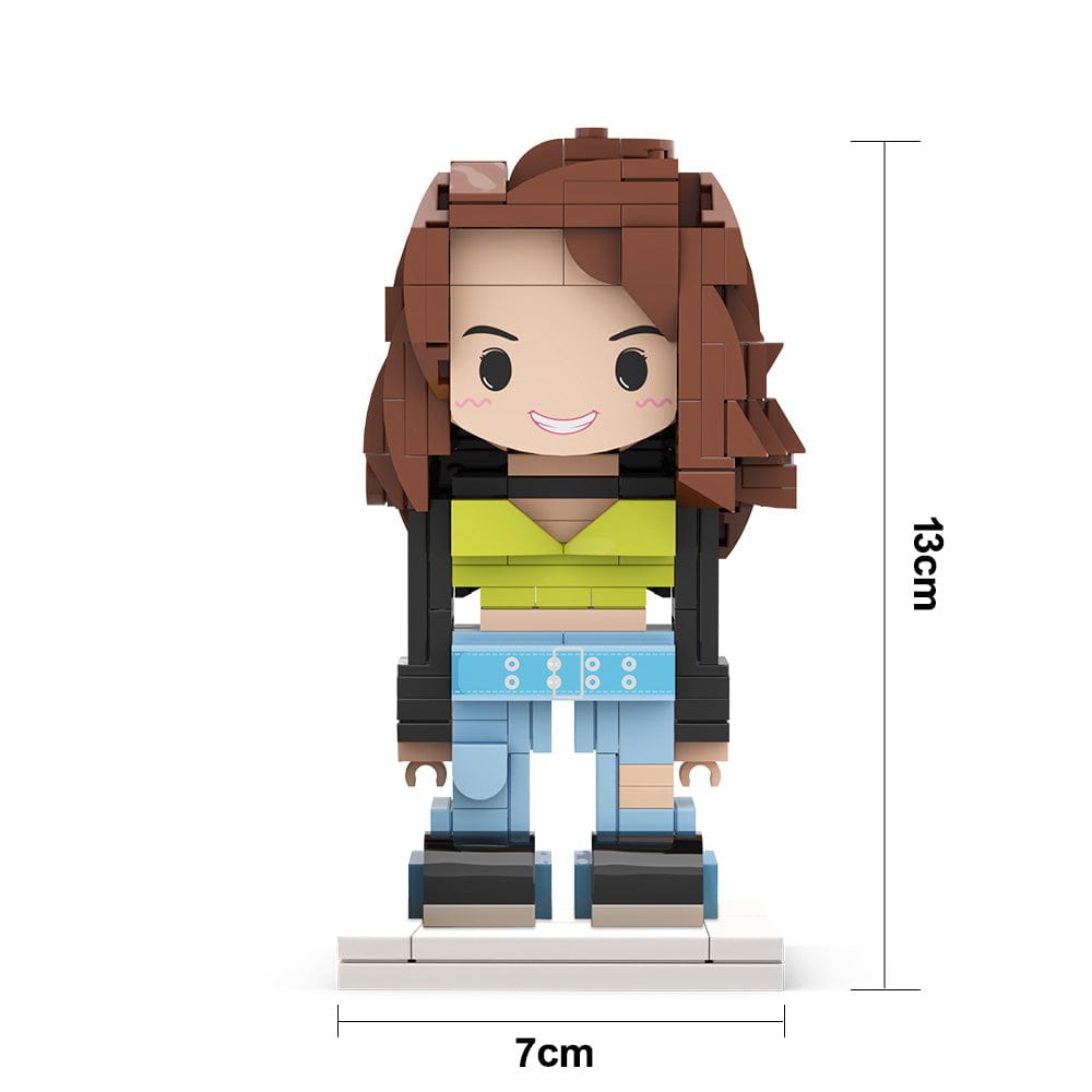Custom Brick Figure with A Little Dog Custom Head Figures Small Particle Block Toy Customizable Brick Art Gifts - Image 2