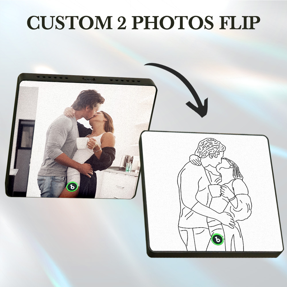 Custom Photo Music Fridge Magnet Line Drawing Photo Lenticular Gift - Image 2