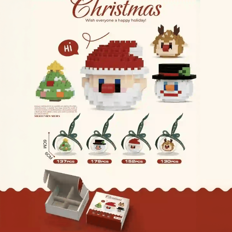Classic Christmas Building Block Ornaments for Grandparents to Cherish DIY Building Block Christmas Ornaments Best Unforgettable Gift For Kids