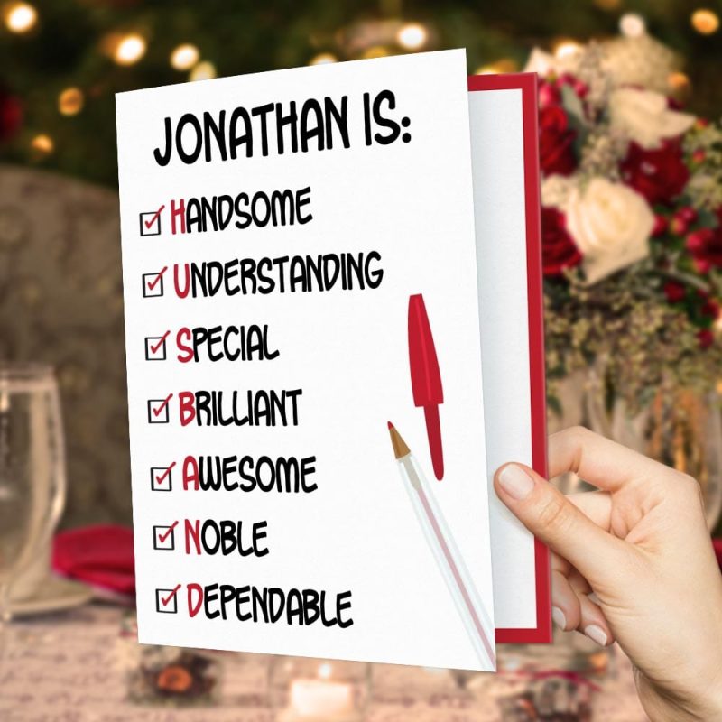 Custom Valentine’s Day Card Valentines Cards Gifts For Husband
