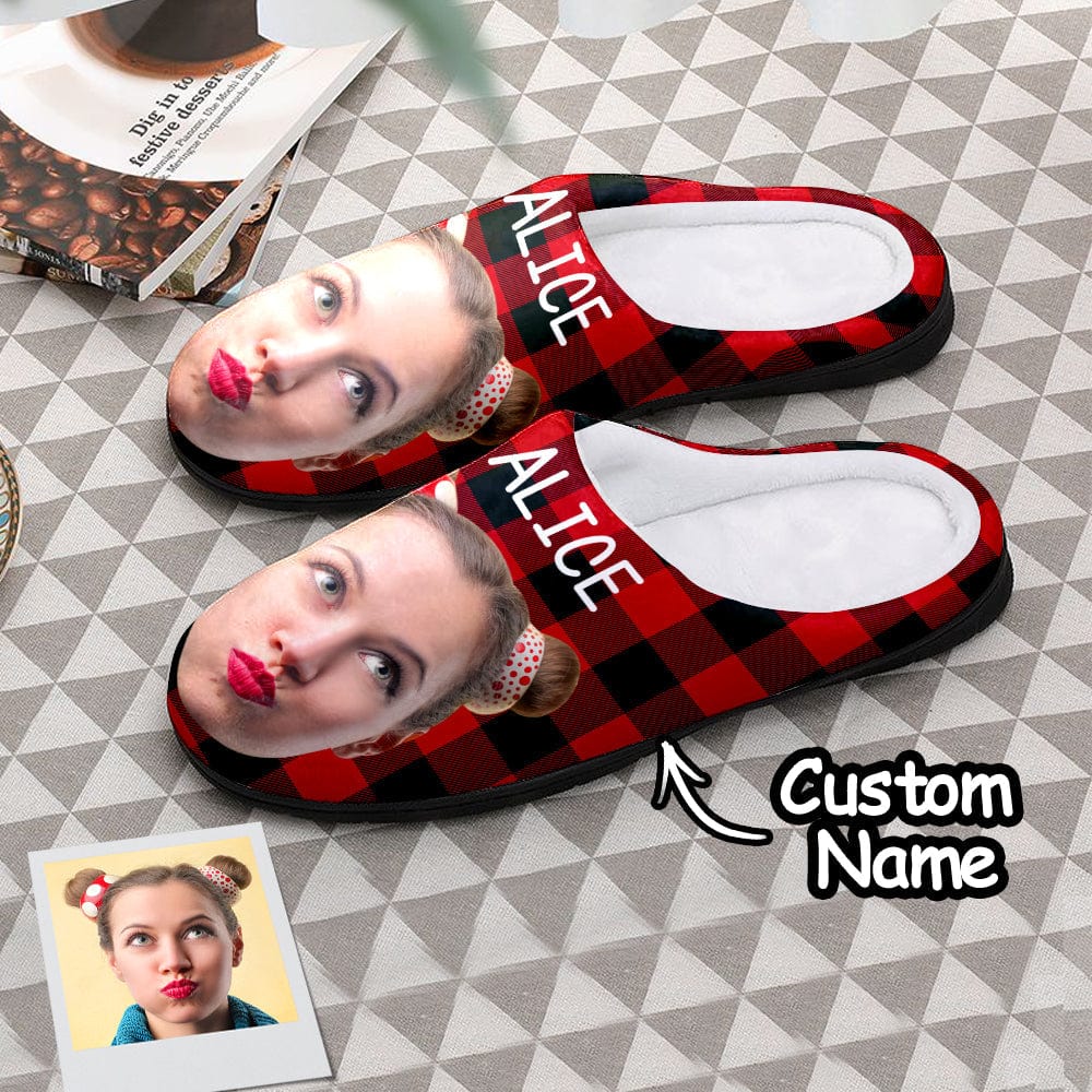 Custom Cotton Slippers Photo Slippers for Women's and Men's