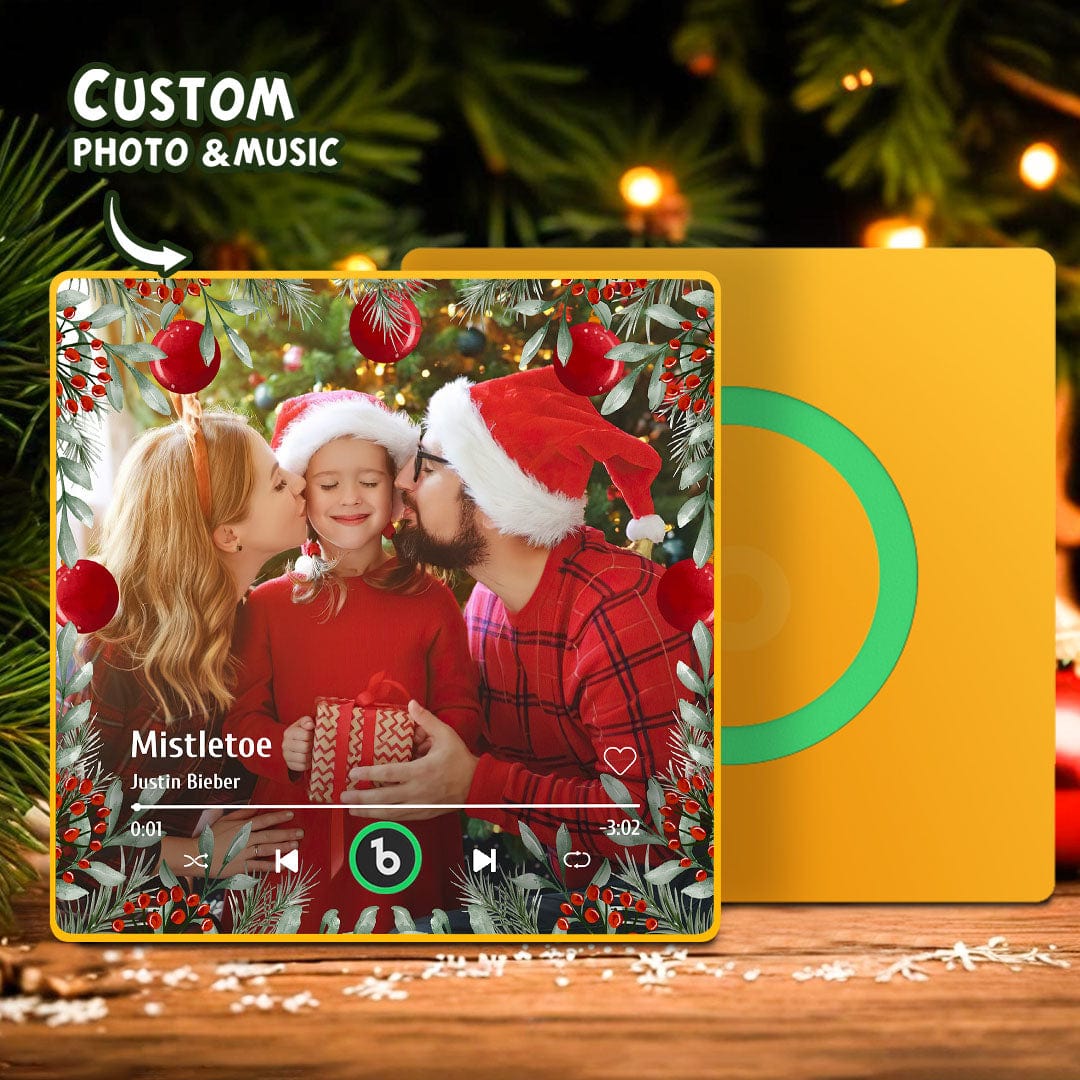 Personalized Family Photo Music Fridge Magnet Christmas Gifts for Family Custom Music Magnets Can Play Songs - Image 2