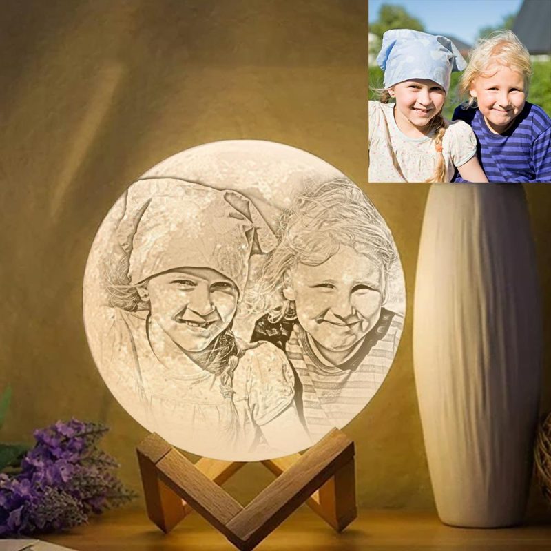 Best Friend Anniversary Gift Moon Lamp Gift For Kid – Remote Control 16 Colors