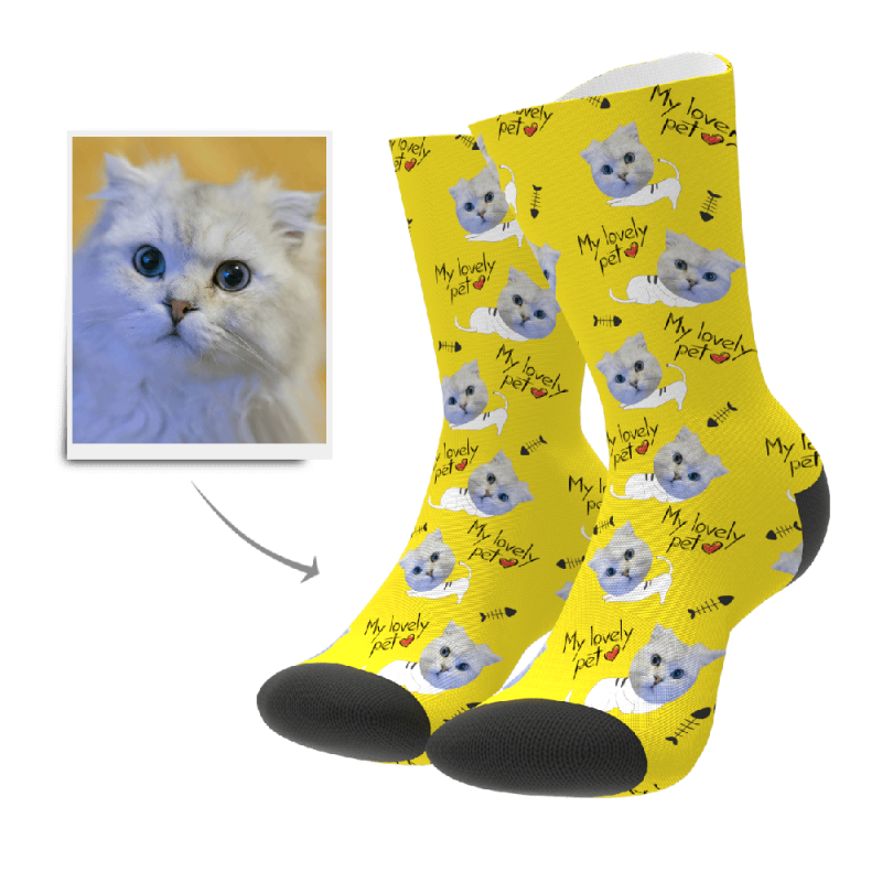 Pet Face Socks Cat Memorial Gift Christmas Gift