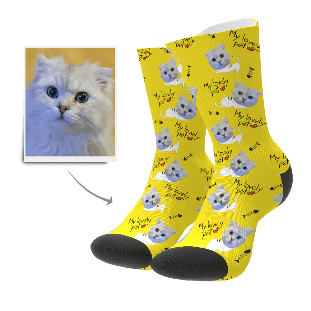 Pet Face Socks Cat Memorial Gift Christmas Gift