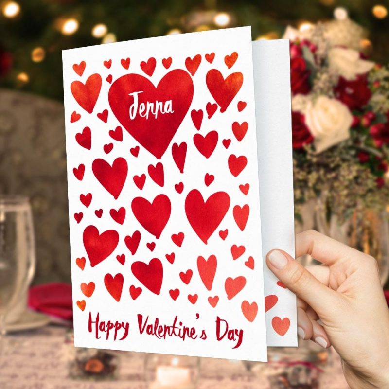 Custom Valentines Cards Valentine’s Day Card Gifts For Girlfriend Boyfriend