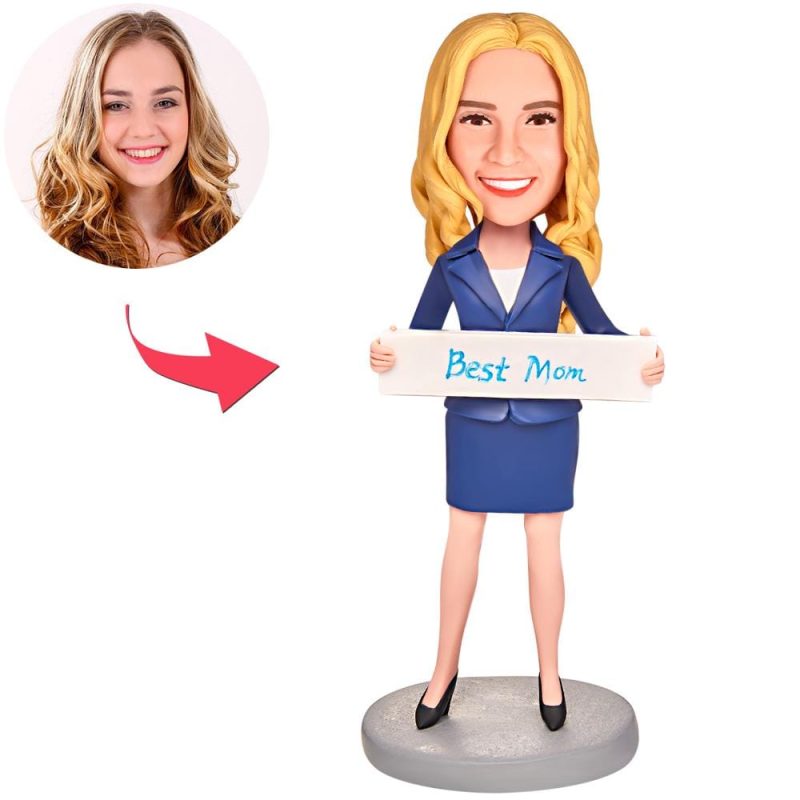 Mothers Day Bobblehead Custom Bobblehead with Engraved Text Mothers Day Gifts – Best Mom