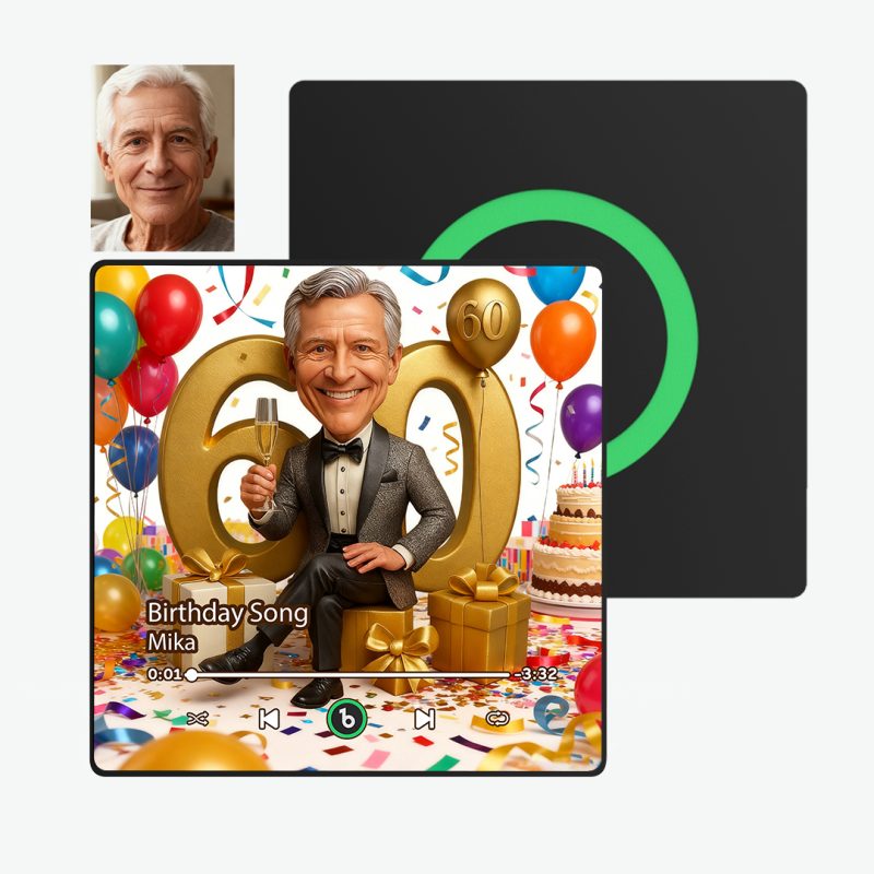 Personalized Men`s Birthday Gifts Cartoon Music Fridge Magnet