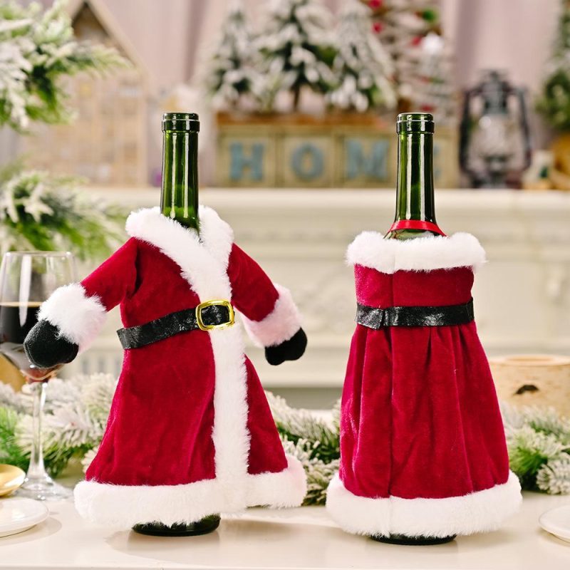Christmas Wine Bottle Cover Bottle Dress Gift for Her
