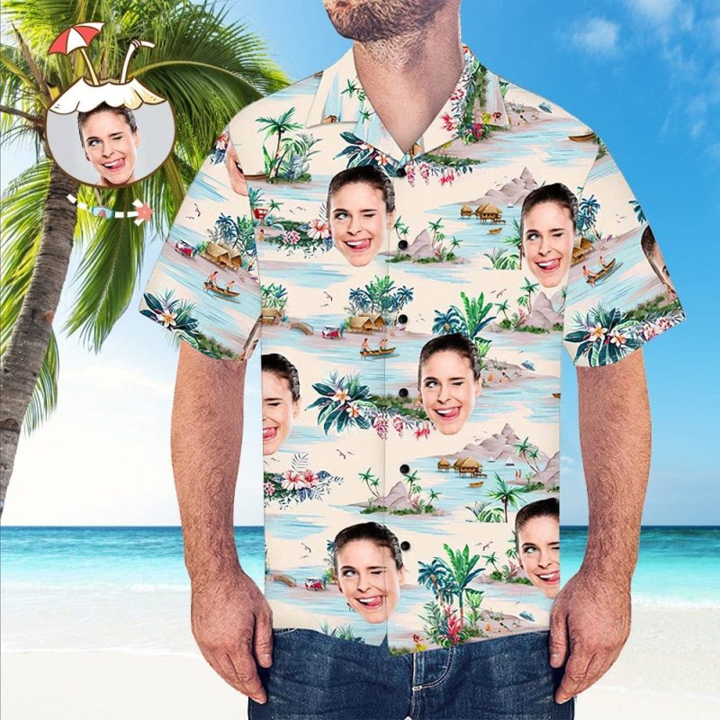 Personalized Face Hawaiian Shirt – Mountain