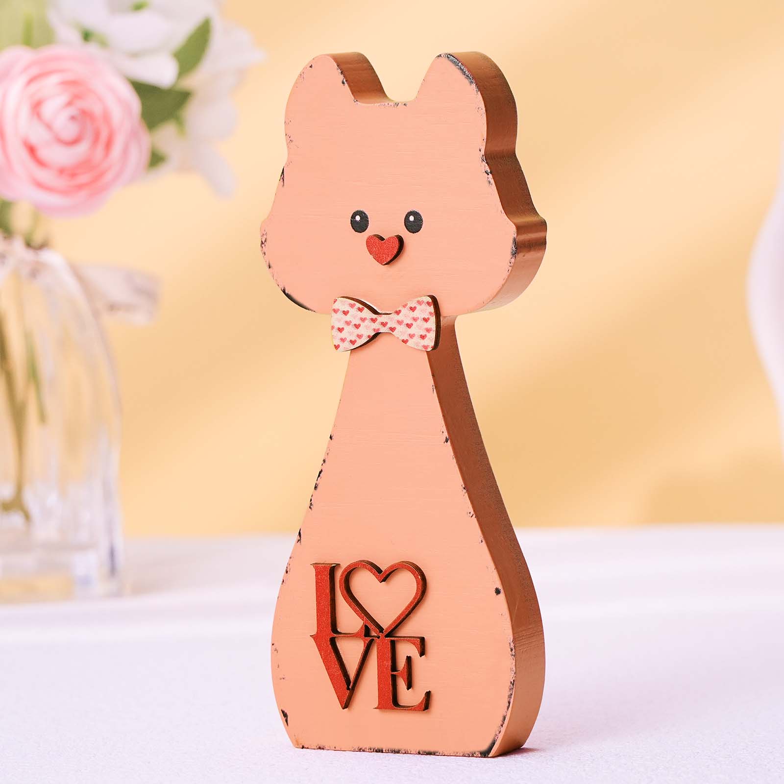Wooden Couple Dog Home Decor Valentine's Day Gift for Couple - Image 2