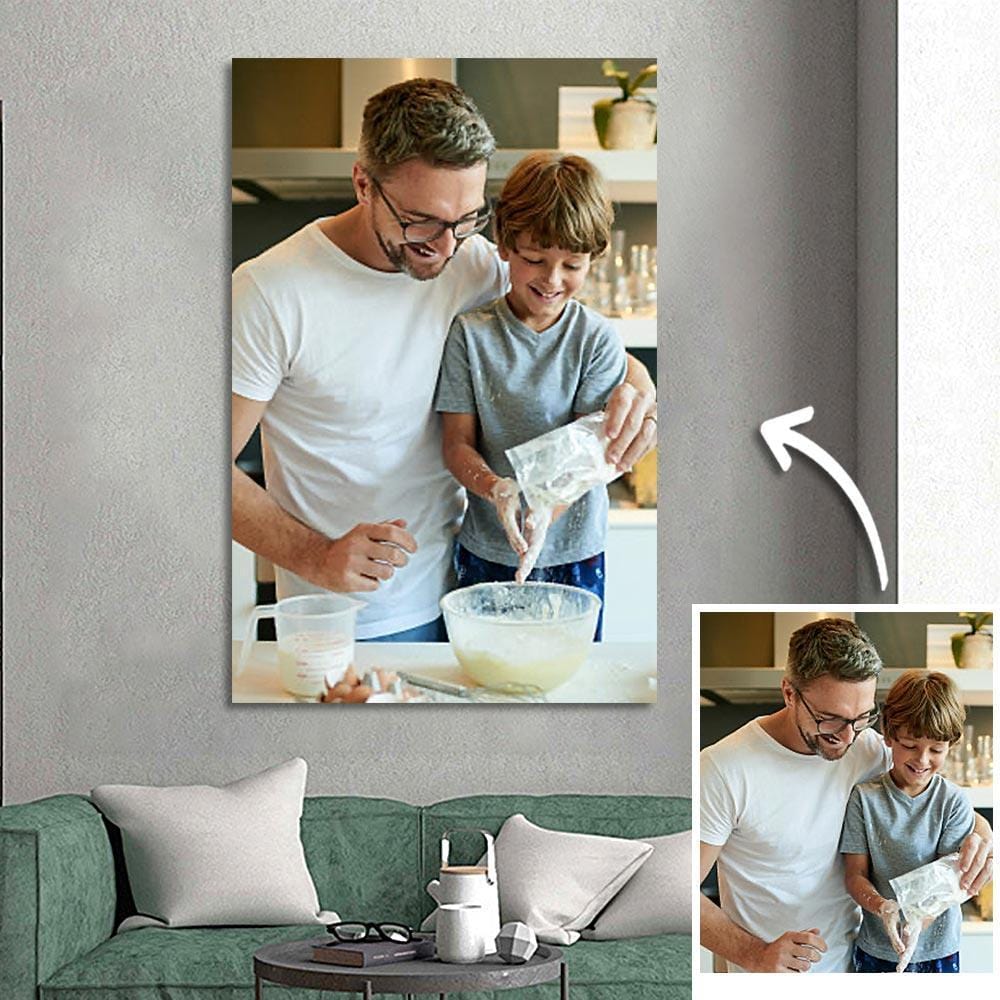 Father's Day Canvas Gift Framed Photo Canvas Wall Art - 50*70cm