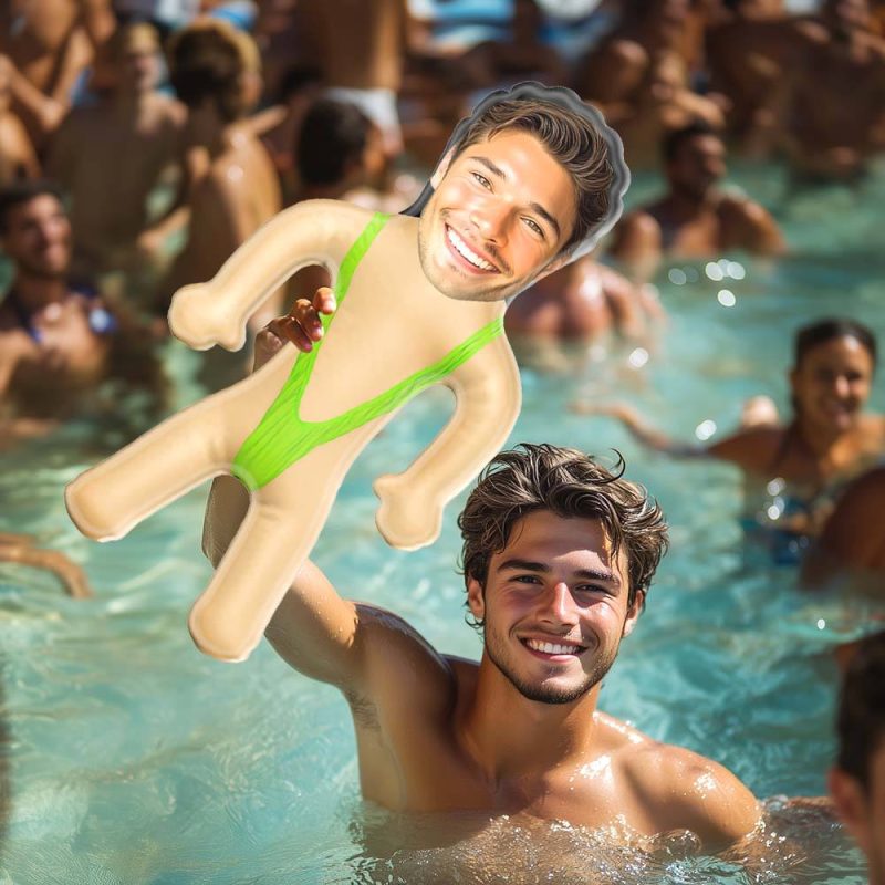Personalized Mankini Blow Up Dolls Funny Inflatable Doll Unique Gift for Bachelorette Pool Party