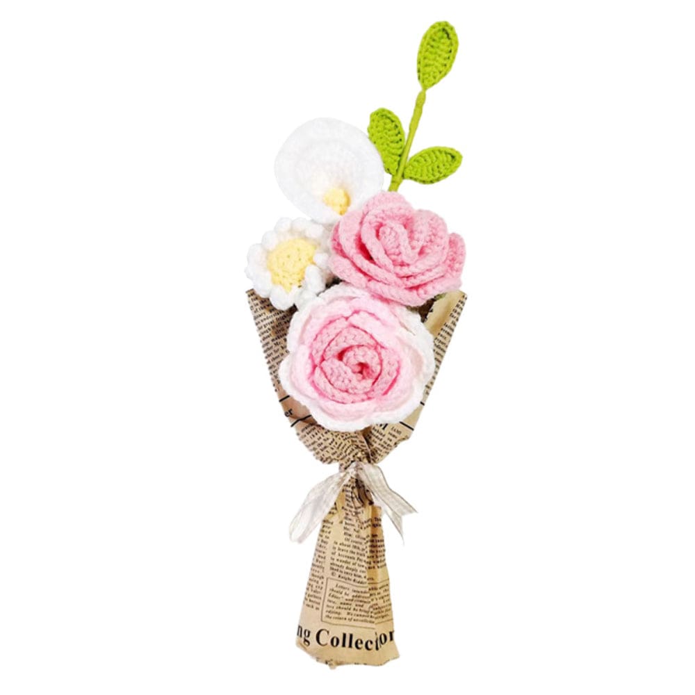Crochet Flowers Bouquet Handmade Knitted Rose Bouquet Gift for Her - Image 4