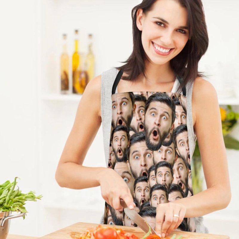 Custom Face Apron Kitchen Gift Mash Faces Gift