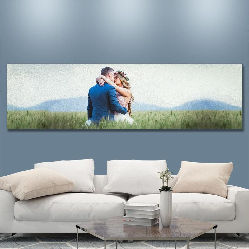Wedding Anniversary Gift Personalized Canvas Prints Wall Art – 180*50cm
