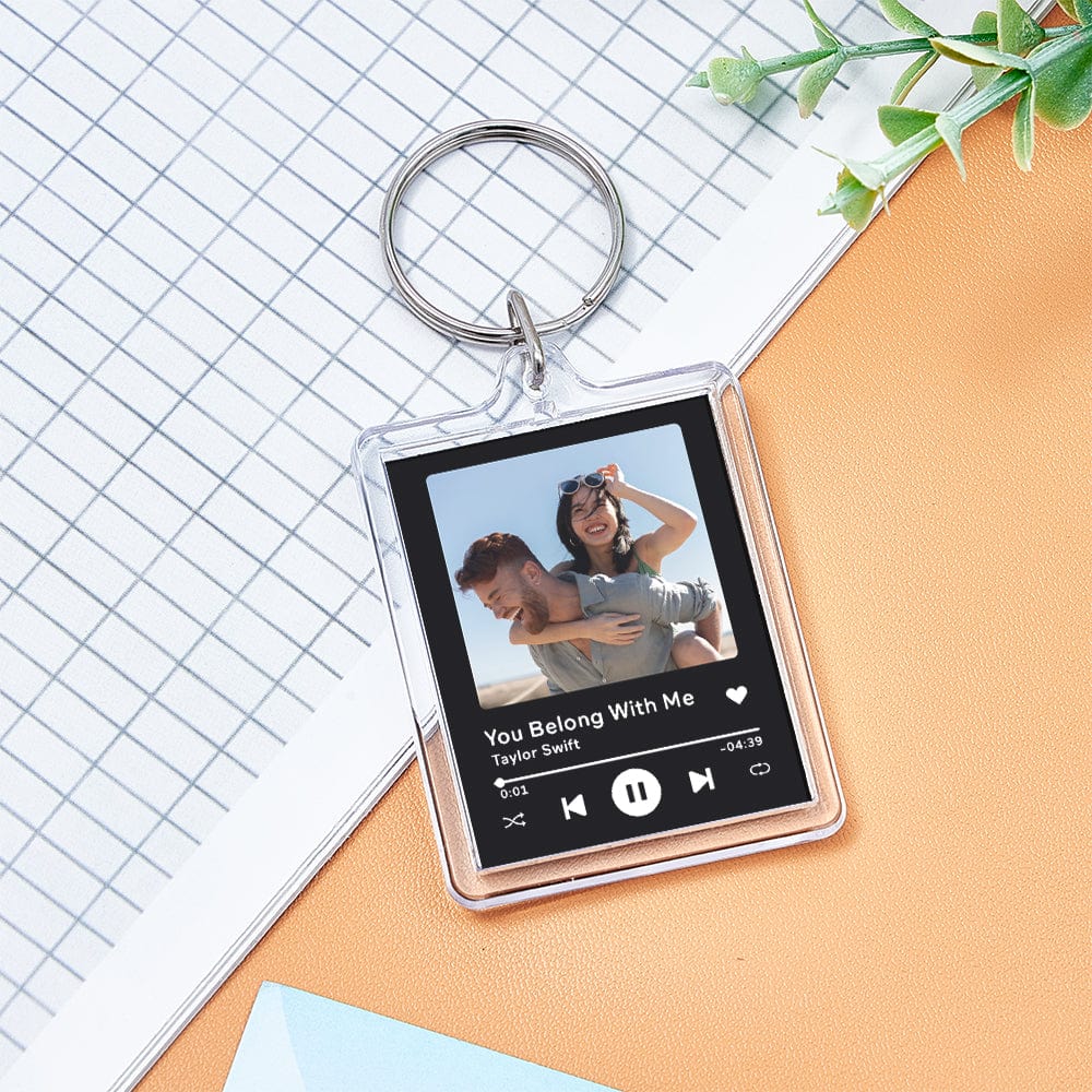 Custom Spotify Music Keychain Tap to Play NFC Tag Keychain Unique Gift for Lover