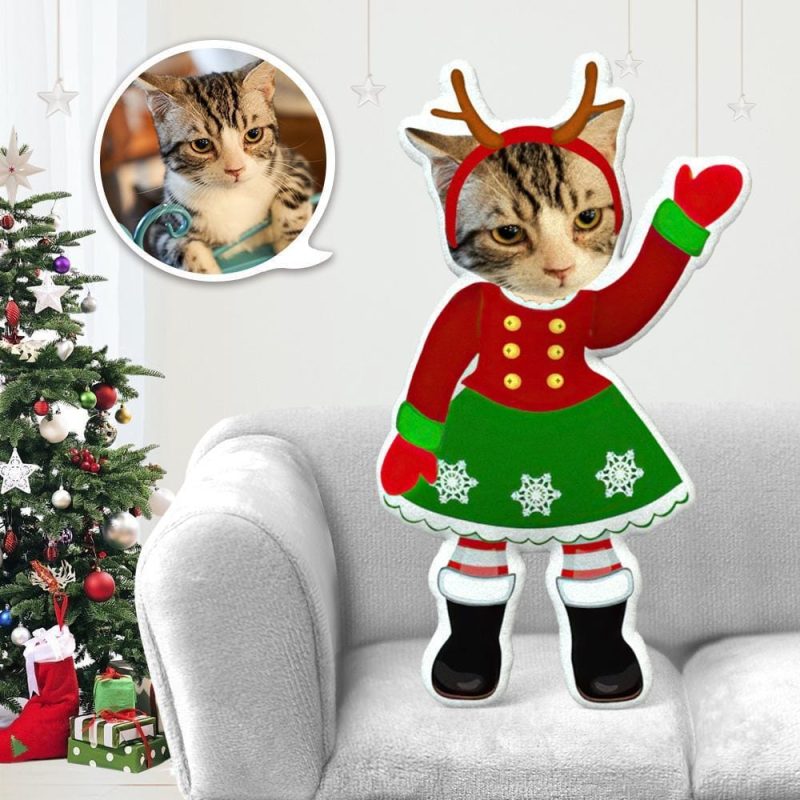 Minime Pillow Pet Photo Pillow Gifts for Dog Lovers Christmas Girl Costume Christmas Gifts