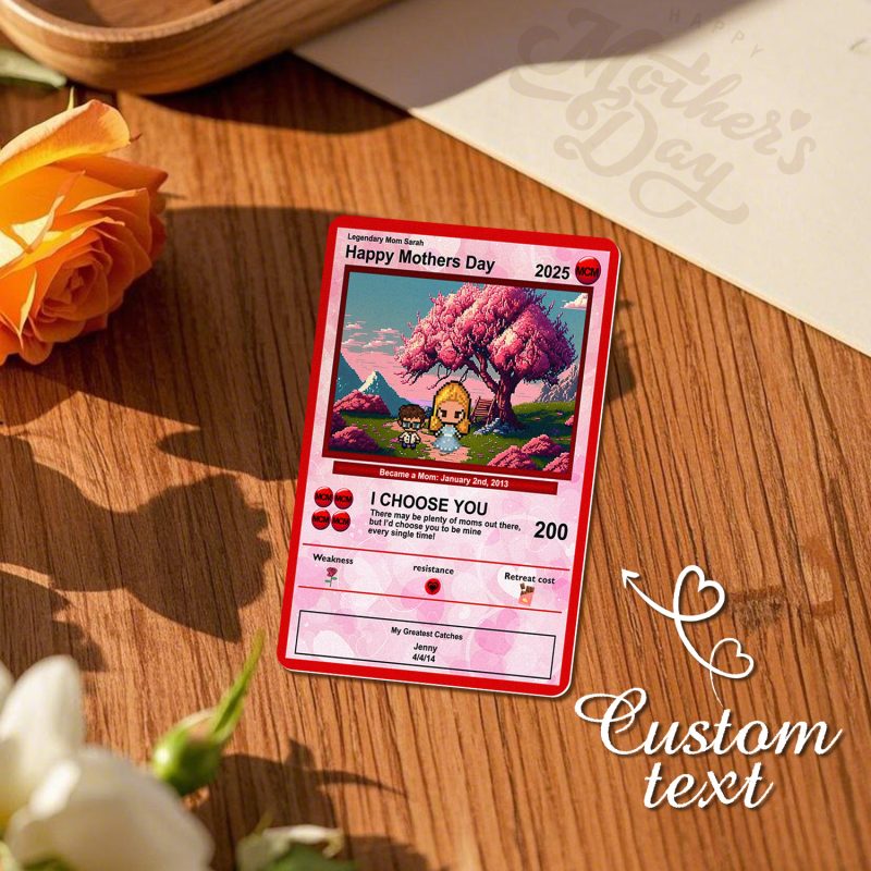 Custom Image Metal Cards Build Your Own Role Mother’s Day Gift Memorable Keepsake