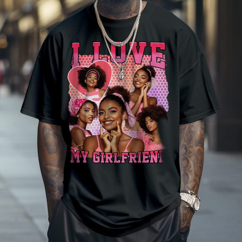 Custom Photo and Name Vintage Tee Personalized T-shirt Gifts for Him/Her