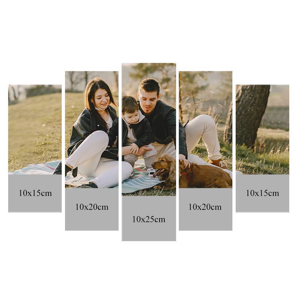 Father's Day Canvas Father's Day Gift Photo Canvas Print Family Gifts Wall Decor - 5pcs - Image 2